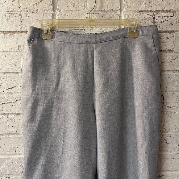 Alfred Dunner Gray Flat Front Pant 12 - Picture 1 of 11